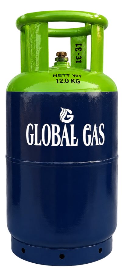 Global Gas green LPG cylinder
